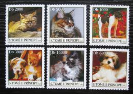 Poštovní známky Svatý Tomáš 2003 Psi a koèky Mi# 2124-29 Kat 10€