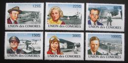 Poštovní známky Komory 2009 Letadla a piloti Mi# 1988-93 Kat 11€