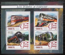 Poštovní známky Guinea 2016 Parní lokomotivy Mi# 11686-89 Kat 16€