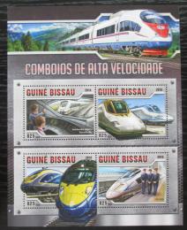 Poštovní známky Guinea-Bissau 2016 Moderní lokomotivy Mi# 8624-27 Kat 12.50€