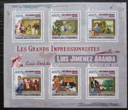 Poštovní známky Komory 2009 Umìní, Luis Jiménez Aranda Mi# 2495-2500 Kat 11€