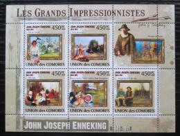 Poštovní známky Komory 2009 Umìní, John Joseph Enneking Mi# 2540-44 Kat 10€