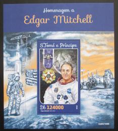 Poštovní známka Svatý Tomáš 2016 Edgar Mitchell, kosmonaut Mi# Block 1171 Kat 12€