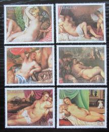 Poštovní známky Paraguay 1986 Umìní, akty Mi# 3933-38 Kat 7€
