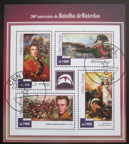 Poštovní známky Svatý Tomáš 2015 Bitva u Waterloo, Napoleon Mi# 5995-98 Kat 7.50€ 