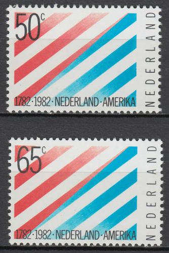 Poštovní známky Nizozemí 1982 Diplomatické vztahy s USA Mi# 1207-08