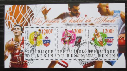 Poštovní známky Benin 2015 Slavní basketbalisti Mi# N/N