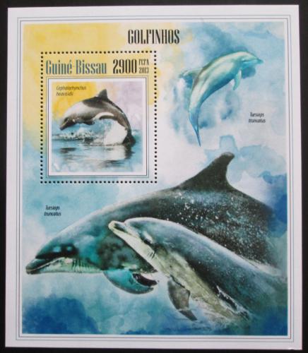 Poštovní známka Guinea-Bissau 2013 Delfíni Mi# Block 1208 Kat 12€