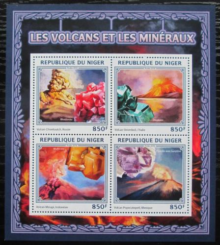 Poštovní známky Niger 2016 Sopky a minerály Mi# 4472-75 Kat 13€