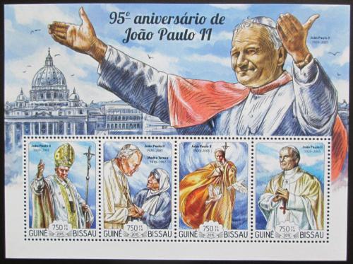 Poštovní známky Guinea-Bissau 2015 Papež Jan Pavel II. Mi# 7678-81 Kat 12€