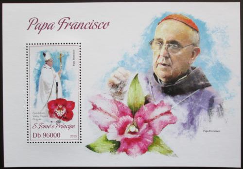 Poštovní známka Svatý Tomáš 2013 Papež František Mi# Block 912 Kat 10€