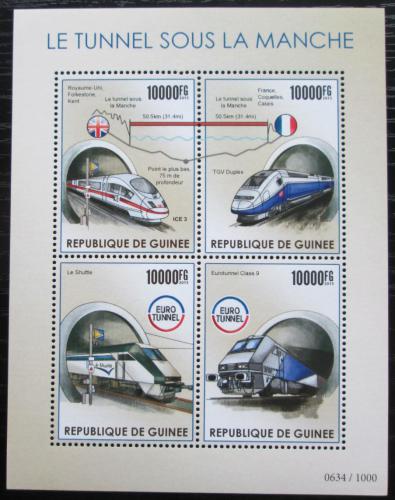 Poštovní známky Guinea 2015 Moderní lokomotivy Mi# 11398-401 Kat 16€