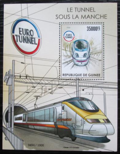 Poštovní známka Guinea 2015 Moderní lokomotivy Mi# Block 2576 Kat 14€