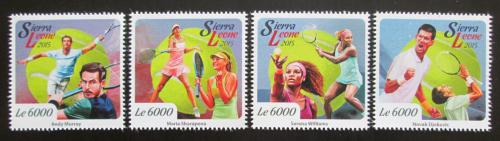 Poštovní známky Sierra Leone 2015 Slavní tenisti Mi# 6718-21 Kat 11€