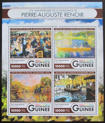 Poštovní známky Guinea 2016 Umìní, Pierre-Auguste Renoir Mi# 11981-84 Kat 16€