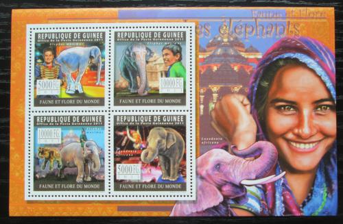 Poštovní známky Guinea 2011 Sloni Mi# 8314-17 Kat 12€