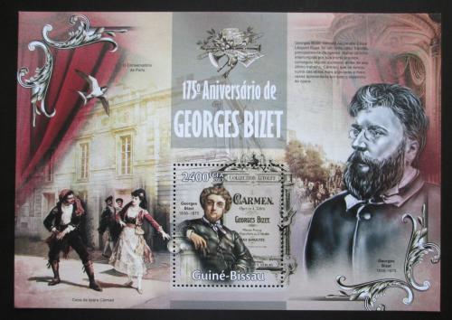 Poštovní známka Guinea-Bissau 2013 Georges Bizet, skladatel Mi# Block 1174 Kat 10€