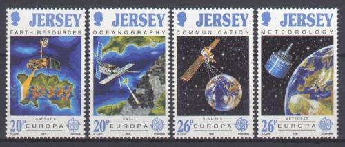Poštovní známky Jersey 1991 Evropa CEPT, prùzkum vesmíru Mi# 539-42