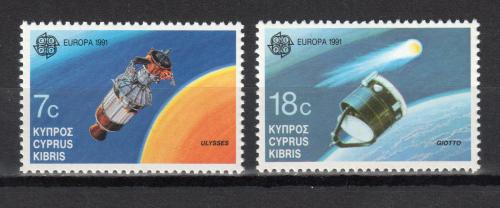 Poštovní známky Kypr 1991 Evropa CEPT, prùzkum vesmíru Mi# 771-72
