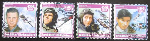 Poštovní známky Madagaskar 2016 Piloti a váleèná letadla Mi# N/N 