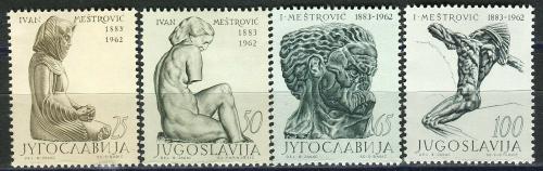 Poštovní známky Jugoslávie 1963 Sochy, Ivan Meštroviè Mi# 1052-55