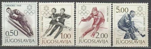 Poštovní známky Jugoslávie 1968 ZOH Grenoble Mi# 1262-65 Kat 8€