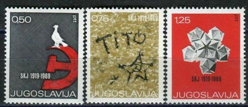 Poštovní známky Jugoslávie 1969 Komunistická strana, 50. výroèí Mi# 1318-20