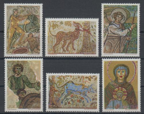 Poštovní známky Jugoslávie 1970 Náboženské umìní, mozaiky Mi# 1369-74