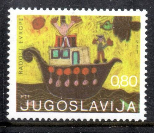 Poštovní známka Jugoslávie 1973 Dìtská kresba Mi# 1519