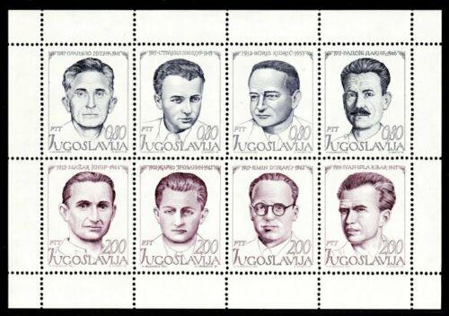 Poštovní známky Jugoslávie 1973 Osobnosti Mi# 1530-37 Bogen 