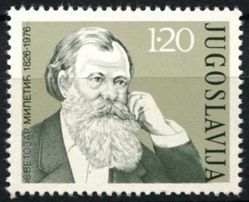 Poštovní známka Jugoslávie 1976 Svetozar Miletiè, politik Mi# 1633