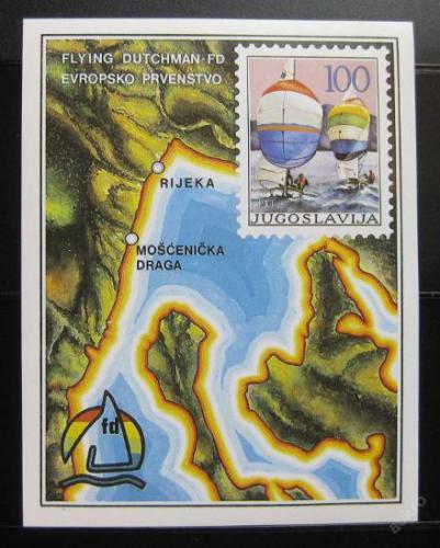 Poštovní známka Jugoslávie 1986 ME v jachtingu Mi# Block 28
