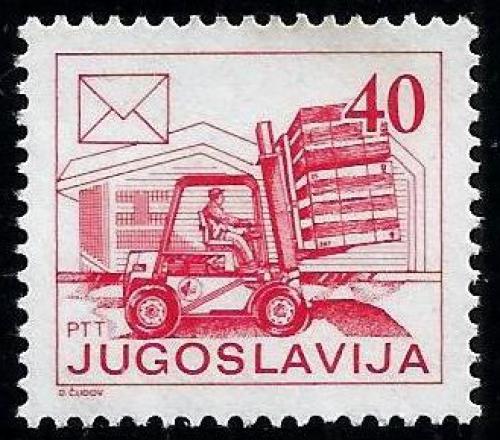 Poštovní známka Jugoslávie 1986 Poštovní služby Mi# 2186