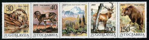 Poštovní známky Jugoslávie 1987 Ohrožená fauna Mi# 2206-09 Kat 10€