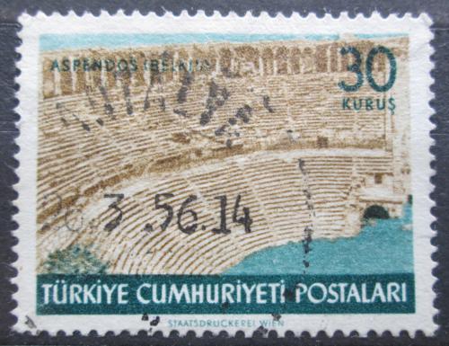 Potovn znmka Turecko 1955 Divadlo Aspendos Mi# 1457