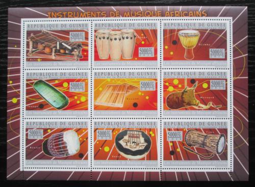 Poštovní známky Guinea 2010 Africké hudební nástroje Mi# 7289-97 Kat 18€
