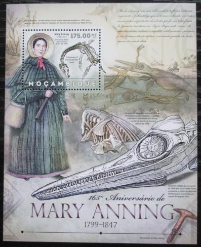 Poštovní známka Mosambik 2012 Mary Anning, paleontoložka Mi# Block 679 Kat 10€