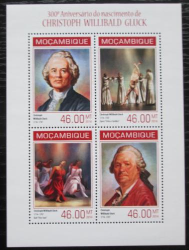 Poštovní známky Mosambik 2014 Christoph Willibald Gluck Mi# 7090-93 Kat 11€