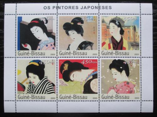 Poštovní známky Guinea-Bissau 2003 Japonské umìní Mi# 2401-06 Kat 11€
