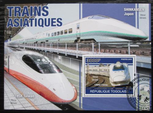 Poštovní známka Togo 2010 Moderní asijské lokomotivy Mi# Block 565 Kat 12€