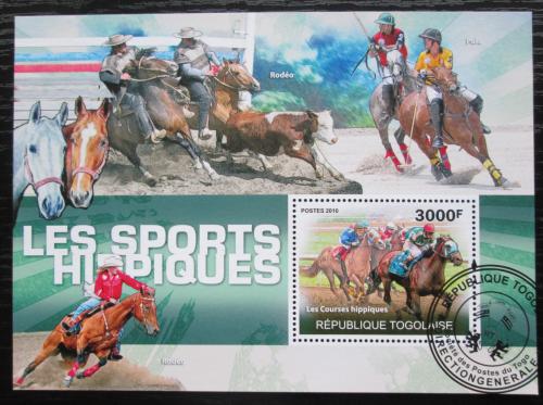 Poštovní známka Togo 2010 Dostihy a pólo Mi# Block 537 Kat 12€