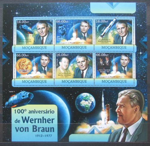 Poštovní známky Mosambik 2012 Wernher von Braun Mi# 5937-42 Kat 14€