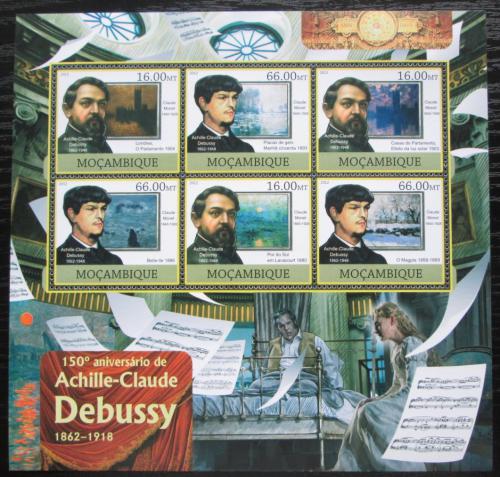 Poštovní známky Mosambik 2012 Claude Debussy, skladatel Mi# 5881-86 Kat 14€