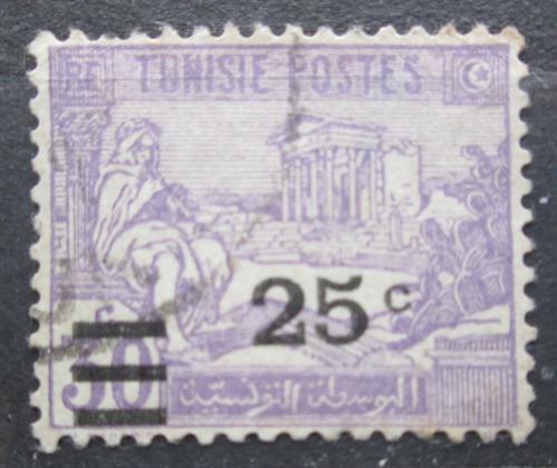 Poštovní známka Tunisko 1928 Ruiny mìsta Dougga pøetisk Mi# 164 