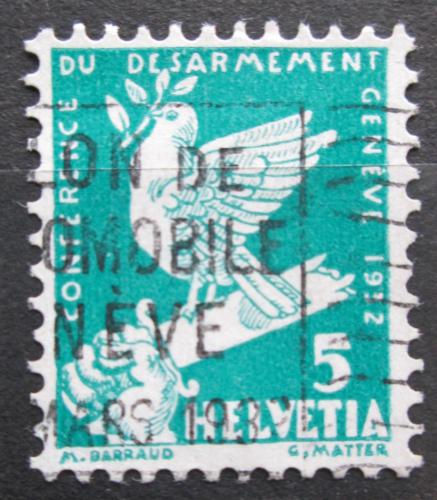Potovn znmka vcarsko 1932 Holubice na zlomenm mei Mi# 250 - zvtit obrzek