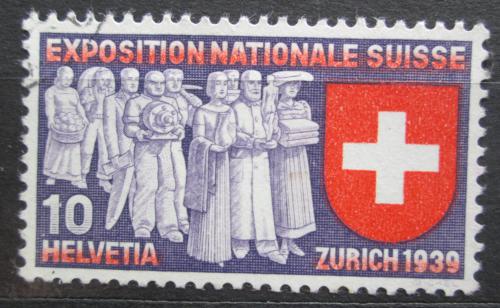 Potovn znmka vcarsko 1939 Nrodn vstava Mi# 338