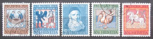 Poštovní známky Švýcarsko 1965 Nástropní malby Mi# 814-18