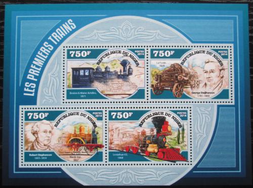 Poštovní známky Niger 2014 Parní lokomotivy Mi# 3219-22 Kat 12€