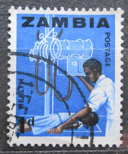 Potovn znmka Zambie 1964 Lka a pacient Mi# 2