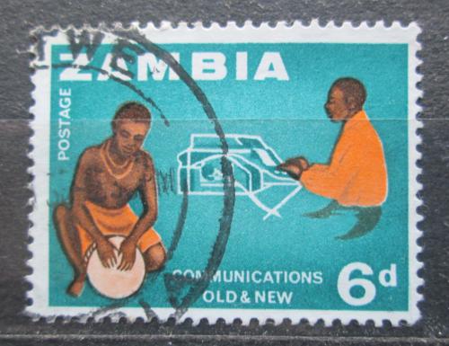 Potovn znmka Zambie 1964 Tradin a modern komunikace Mi# 6